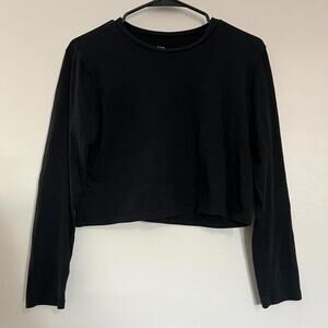 black Wild Fable long sleeve crop top